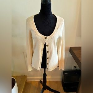 NWT Madewell ribbed knit sweater - cream - XL